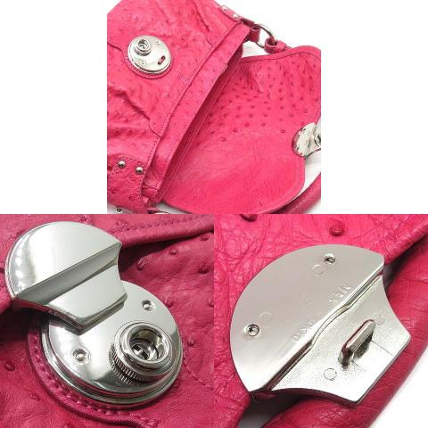 ardericca JRA認定タグ付き オーストリッチ ショルダーバッグピンク ardericca JRA認定タグ付き オーストリッチ ショルダーバッグ