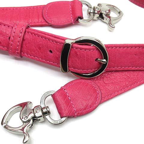 ardericca JRA認定タグ付き オーストリッチ ショルダーバッグピンク ardericca JRA認定タグ付き オーストリッチ ショルダーバッグ