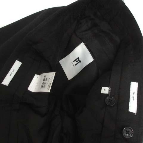 【中古】ピーティートリノ PT TORINO ストレッチ スラックス パンツ 裾ジップ ウール混 ACTIVE EPSILON ZIP ブラック 黒 42 COASEPZ10KLT ピーティートリノ PT TORINO ストレッチ スラックス パンツ 裾ジップ