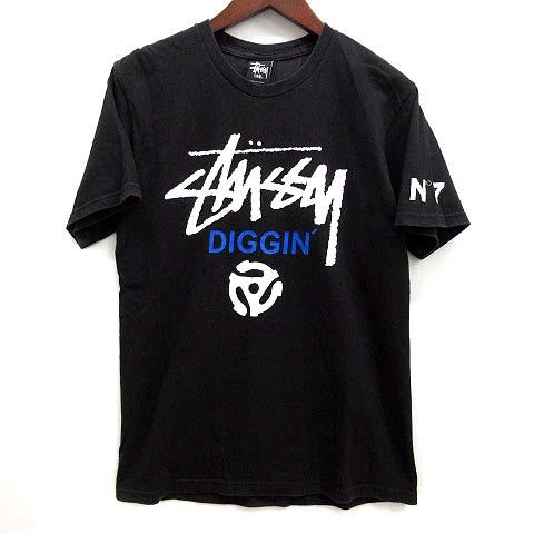 希少 00's STUSSY ステューシー Tシャツ デカロゴ 黒 stussy ステューシー tシャツ street ストリート 黒 ブラック