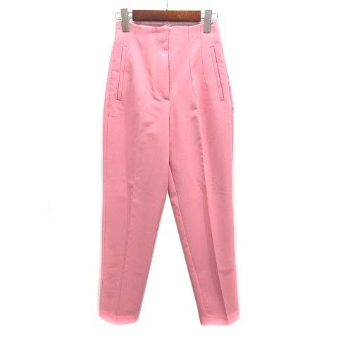 ZARA（ザラ） ハイウエスト ストレッチ テーパード パンツ ピンク XS