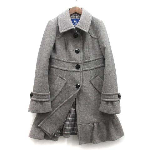 BURBERRY BLUE LABEL グレー ウールコートバーバリー