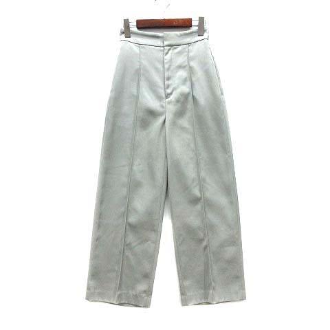 フレイアイディー FRAY I.D ブライトダブル サテンパンツ 無地 ミント