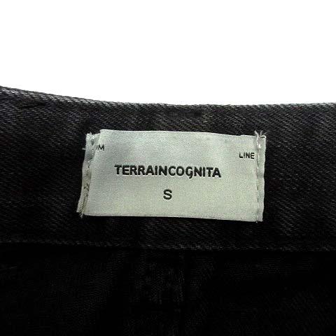 TERRAINCOGNITA ウォッシュド フレア デニム パンツ ジーンズ ブラック 