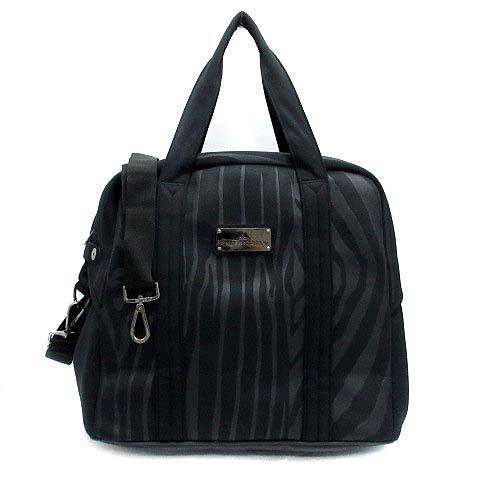 【中古】アディダス バイ ステラマッカートニー adidas Stella McCartney ゼブラ ミディアム スポーツバッグ 2WAY ブラック BR3134 美品 アディダス バイ ステラマッカートニー adidas by Stella McCartney