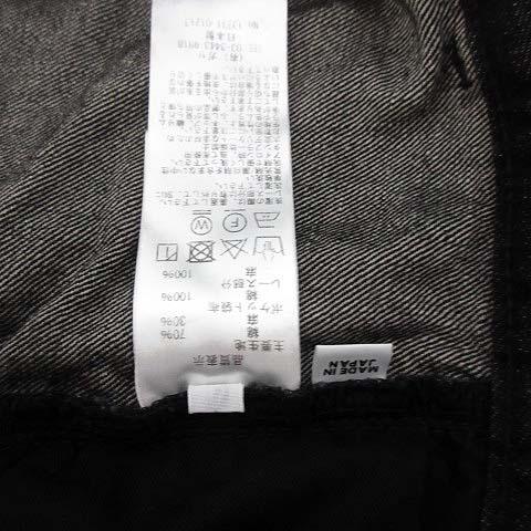 【中古】ガサ GASA 丘の上の空 綿麻 デニムパンツ M 黒 ブラック 13231-01213 2023AW レディース ガサ GASA 丘の上の空 綿麻 デニムパンツ M 黒 ブラック 13231-01213