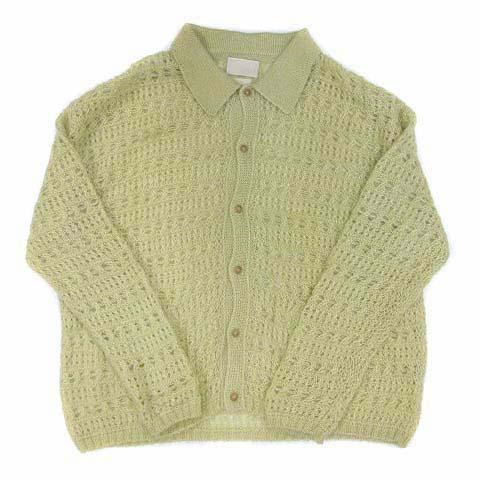 YOKE メッシュニットシャツカーディガン ヨーク YOKE 2023SS モヘア シルク メッシュ ニット シャツ