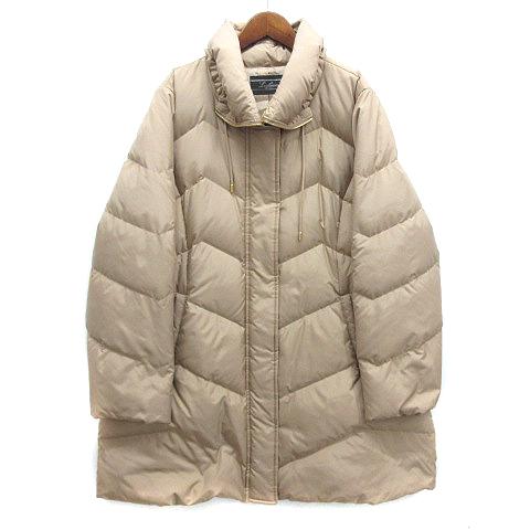 レリアン Leilian ダウンコート ベージュ 13+ 大きいサイズ レディース