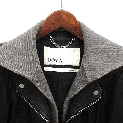 ドマ DOMA フード付き シングル ライダース ジャケット ラムレザー