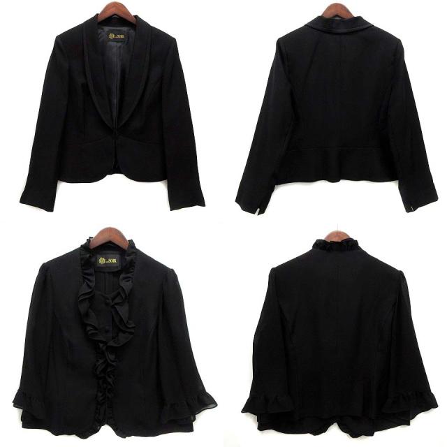 東京ソワール 喪服 ブラックフォーマル スーツ 4点セット ジャケット