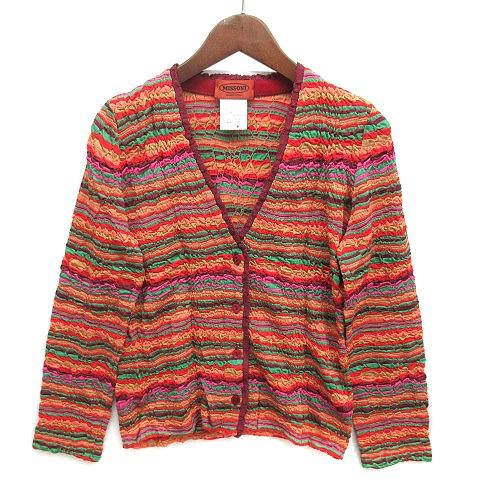 ミッソーニ MISSONI 総柄 レーヨン ニット アンサンブル カーディガン 