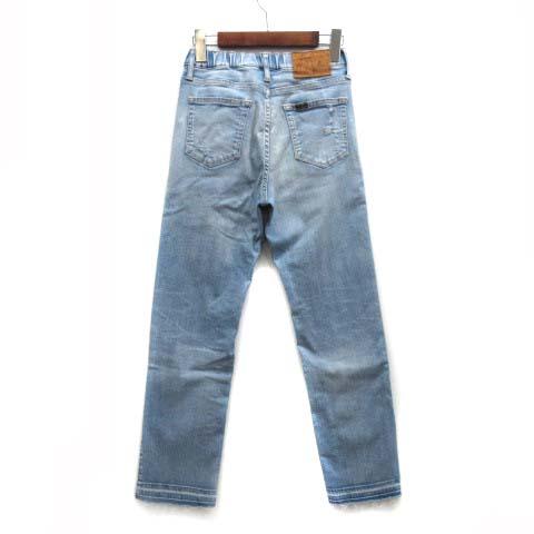 サート ビッグジョン Big John デニム ジーンズ ストレッチ S パンツ ビッグジョン Big John サイドスリット デニムパンツ ダメージ加工
