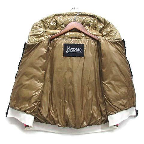 ヘルノ HERNO シャイニー クロップド ダウン ベスト フード付き 2023SS 