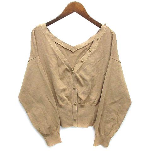極美品✨リヴドロワ　アンサンブル　カーディガン　ノースリーブ　ベージュ　Vネック 極美品✨リヴドロワ アンサンブル カーディガン ノースリーブ ベージュ