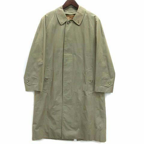 【中古】ブルックスブラザーズ BROOKS BROTHERS ステンカラーコート バルカラーコート ライナー カーキ 36 英国製 70s ヴィンテージ BROOKS BROTHERS（ブルックスブラザーズ） ステンカラーコート バル