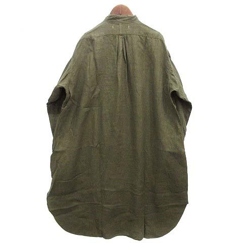 スズキ タカユキ suzuki takayuki バンドカラー リネン ロング シャツ