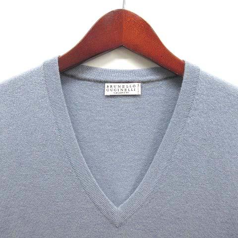 【美品】ブルネロクチネリ カシミヤ100％　 Vネック ニット セーター　L ブルネロクチネリ BRUNELLO CUCINELLI カシミヤ100％ ニット V