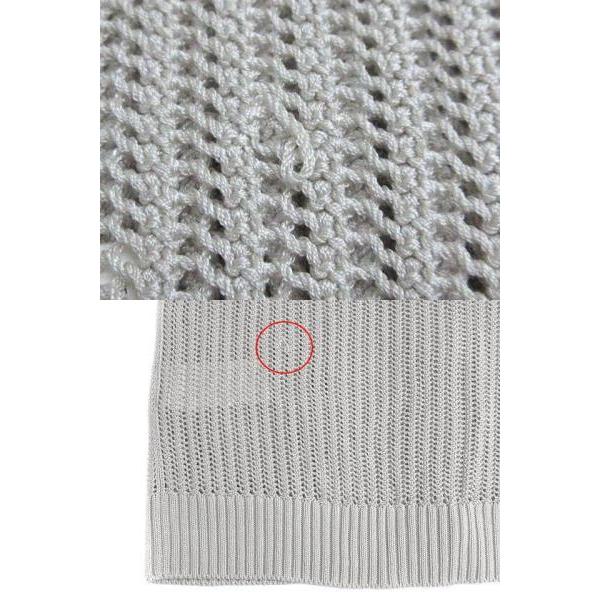 HERMES - エルメス シルク ニット ラグラン カーディガン 長袖 グレーベージュ 34 HERMES（エルメス） シルク ニット ラグラン カーディガン 長袖 グレー