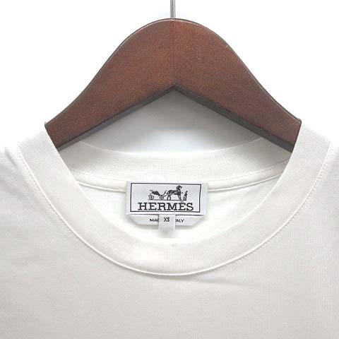 【中古】未使用品 エルメス HERMES 2023SS シュヴォー アン シンメトリー Chevaux en Symetrie 3D Tシャツ 5分袖 ホワイト 白 XS メンズ HERMES（エルメス） 未使用品 HERMES 2023SS シュヴォー アン