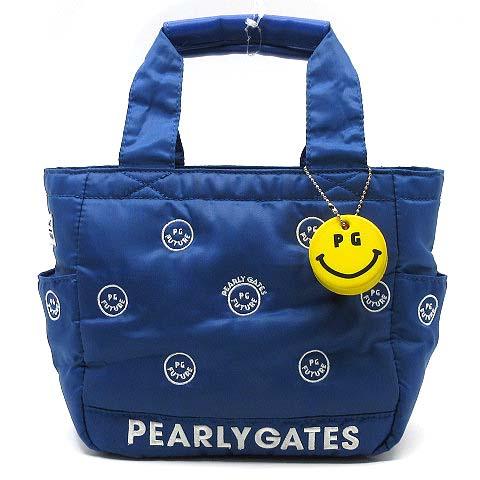 PEARLY GATES - パーリーゲイツ ラウンドバッグ カートバッグ エンブロイダリー スマイル ブルー パーリーゲイツ PEARLY GATES ラウンドバッグ カートバッグ エン