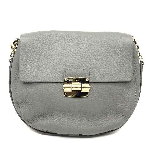 FURLA フルラ クラブ 2WAY レザー ショルダーバッグ 斜め掛け グレー