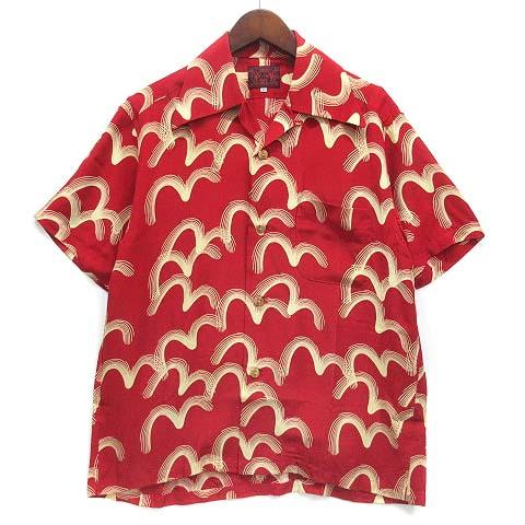 EVISU エヴィス 総柄 カモメ アロハシャツ 半袖 オープンカラー