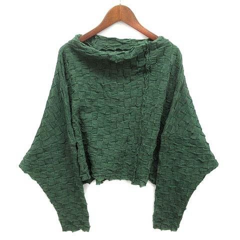 【中古】センソユニコ Senso unico メフウ 芽風 PISA リンクス ニット 疑麻加工 長袖 グリーン 緑 38 2024SS レディース センソユニコ Senso unico メフウ 芽風 PISA リンクス ニット 疑麻加工