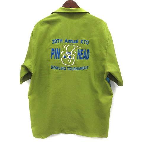 STORM ボウリングシャツ 半袖 緑 STORM ボウリングシャツ 半袖 緑 STORM ボウリングシャツ 半袖