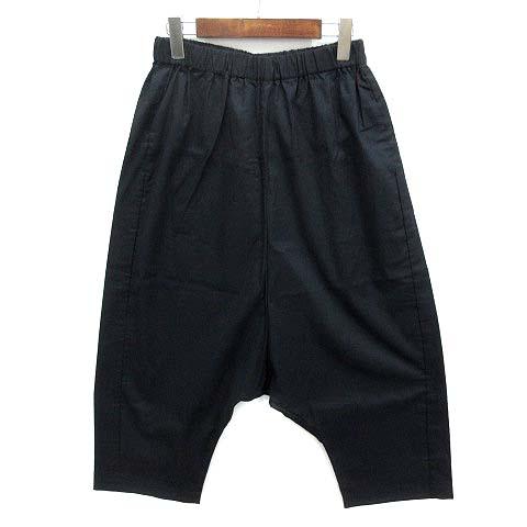 ミズイロインドmizuiroindリネンブレンドサルエルパンツブラック