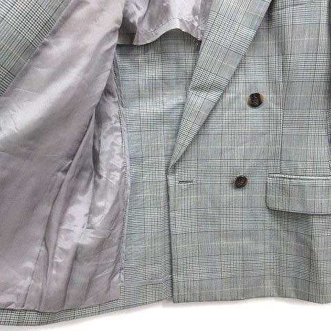 【中古】バーバリーズ Burberrys スーツ チェック セットアップ ブレザー ジャケット スカート カーキグレー 9AR ヴィンテージレディース バーバリーズ Burberrys スーツ チェック セットアップ ブレザー