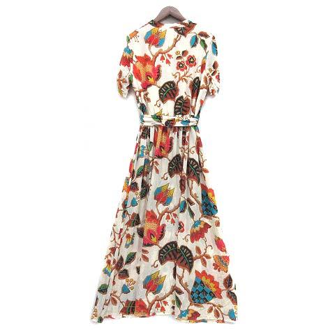 アリスオリビア Alice+Olivia 花柄 シルク シフォン キーネック