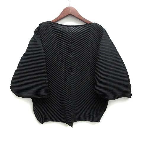 【中古】ヒロココシノ HIROKO KOSHINO 2025SS 立体 プリーツ デザイン ブラウス ブラック 黒 38 RHKFA45360 美品 レディース HIROKO KOSHINO（ヒロコ コシノ） HIROKO KOSHINO 2025SS 立体