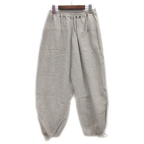 【中古】イクナ/スズキタカユキ ikkuna / suzuki takayuki リネン ボリューム バルーン パンツ ワイド ベージュ 1 レディース イクナ/スズキタカユキ ikkuna / suzuki takayuki リネン ボリューム