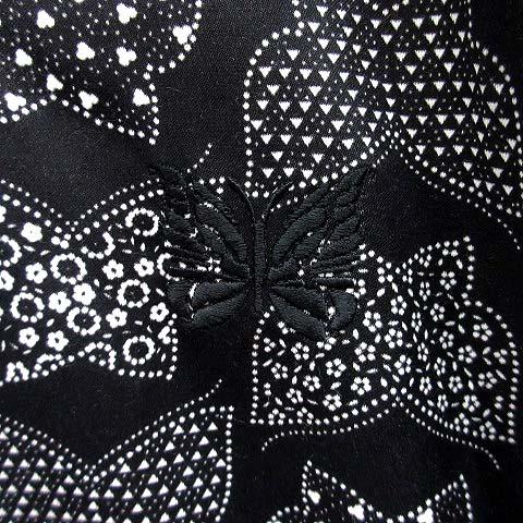 【中古】ニードルス ニードルズ Needles PAPILLON 総柄 オープンカラー シャツ 半袖 ブラック 黒 S EJ368 メンズ ニードルス ニードルズ Needles PAPILLON 総柄 オープンカラー シャツ