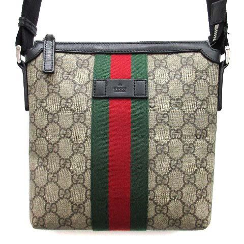 GUCCI グッチ GGスプリーム ショルダーバッグ 斜め掛け シェリーライン  