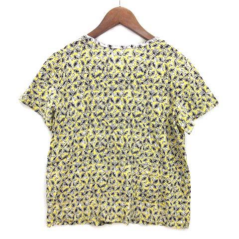 MARNI（マルニ） リーフプリント シルク リボン ブラウス 半袖 プル