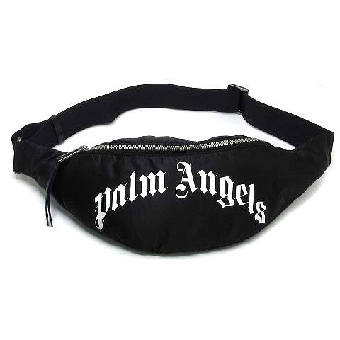【中古】パームエンジェルス PALM ANGELS CURVED LOGO FANNYPACK ファニーパック ウエストバッグ ボディバッグ ブラック ☆AA★ メンズ パームエンジェルス PALM ANGELS CURVED LOGO FANNYPACK ファニー