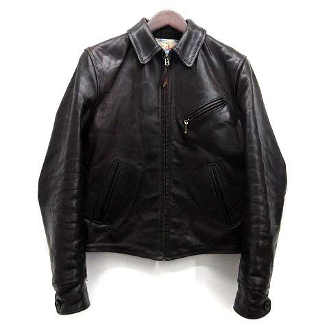 エアロレザー シングル ライダース ホースハイド 34 エアロレザー ホースハイド レザー シングルライダースジャケット 34