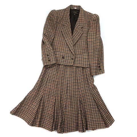レリアン Leilian スーツ セットアップ チェック ツイード