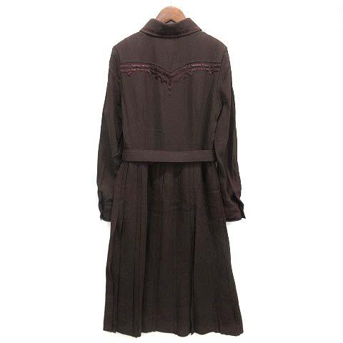 [新品タグ付き]HANAE MORI シャツワンピース シフォン生地 38 M ハナエモリ HANAE MORI HIYOSHIYA シャツ ワンピース ロング 刺繍