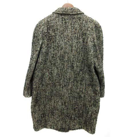 レリアン Leilian ミックスウール ツイード ダブル チェスターコート  