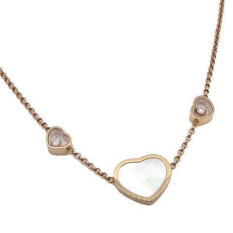 ショパール chopard K18 PG ピンクゴールド ハッピーハート ネックレス