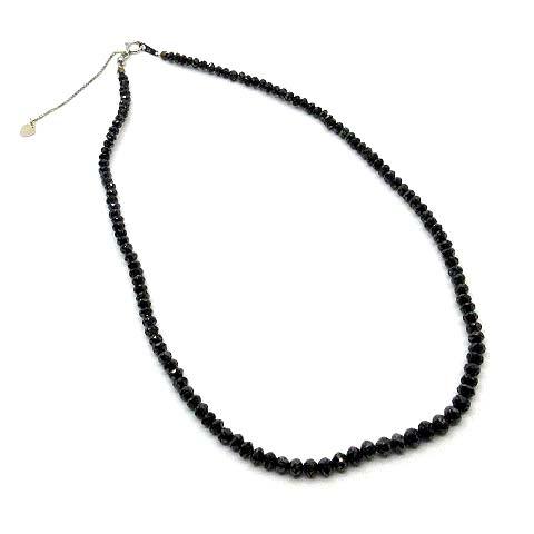 K18WG ブラックダイヤ 50.00ct ネックレス 41cm〜45.5cm アジャスター 