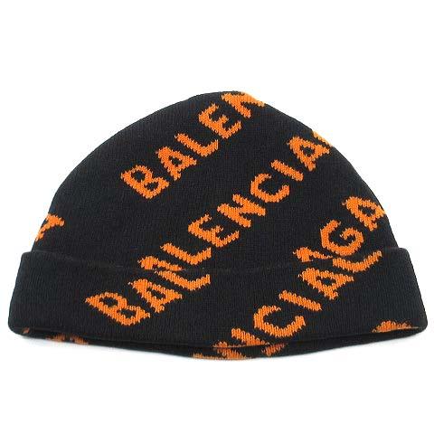 美品　バレンシアガ ニット帽 キャップ ビーニー 帽子　Balenciaga BALENCIAGA】バレンシアガ ロゴ ニット帽 ニットキャップ