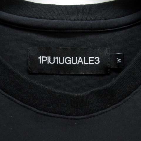 【中古】ウノピュウノウグァーレトレ 1PIU1UGUALE3 ザセイントマフィア THESAINT MAFIA 113 SPORT ラバープリント Tシャツ 半袖 3 黒 ウノピュウノウグァーレトレ 1PIU1UGUALE3 ザセイントマフィア