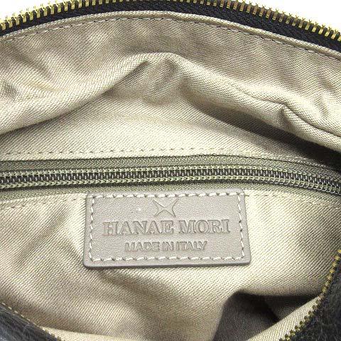 ハナエモリ HANAE MORI ペブルレザー ショルダーバッグ 斜め掛け