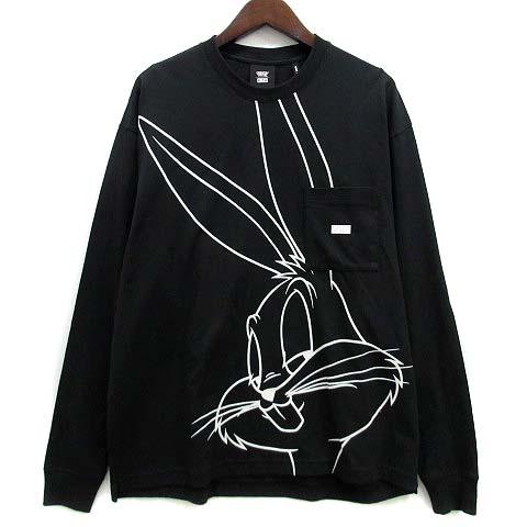 【中古】キス KITH ルーニーテューンズ LOONEY TUNES クロスオーバー バッグスバニー ポケット 長袖 Tシャツ ブラック 黒 M KH3798 美品 キス KITH ルーニーテューンズ LOONEY TUNES クロスオーバー バッグス