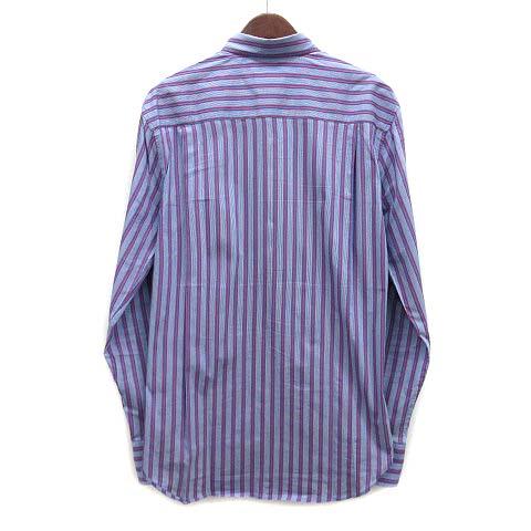 【EMPORIO ARMANI 】ストライプ長袖シャツ M EMPORIO ARMANI エンポリオアルマーニ ワイドカラー シャツ ストライプ