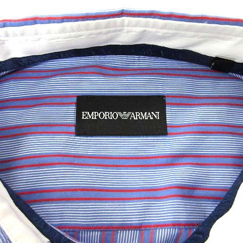 EMPORIO ARMANI エンポリオアルマーニ ワイドカラー シャツ ストライプ
