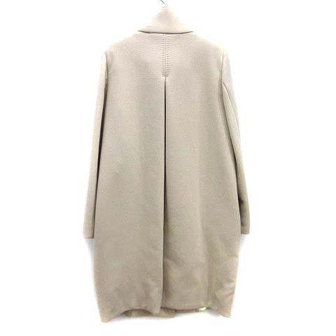 【中古】マックスマーラ MAX MARA 白タグ Fire coat ウール カシミヤ ハイネック ロング コート ベージュ 44 Max Mara（マックスマーラ） 白タグ Fire coat ウール カシミヤ